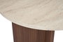Nordure Mesa de Comedor Sablin en Travertino y Nogal Milán